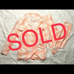 Checked Blazer Suit Set